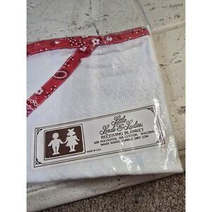 Vintage Little Lords & Ladies Recieving Blanket Made In USA Vintage Red & White